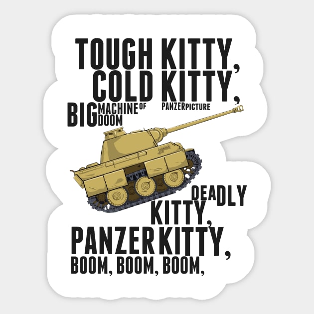 Tough Kitty Cold Kitty - Panther #1 Version Sticker by Panzerpicture